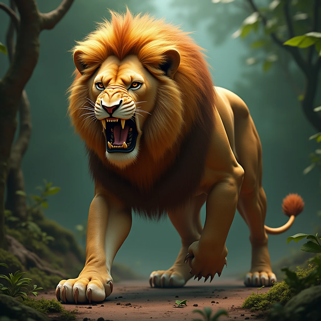 Congo Lion agresive