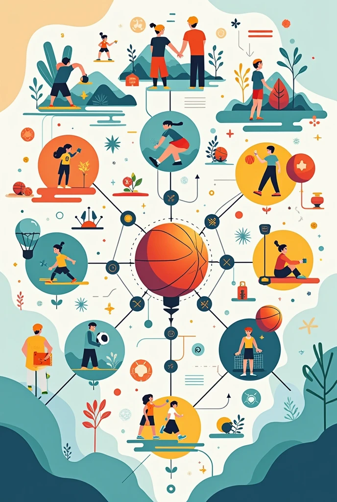 (easy but creative drawing) Make a concept map that relates physical education