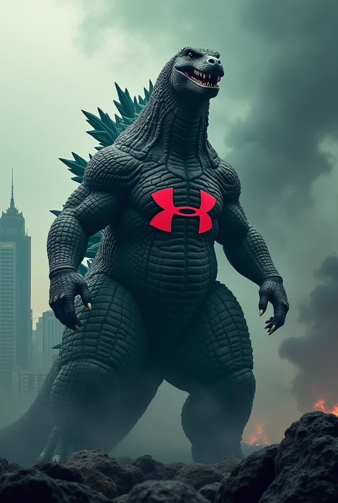 Under armor logo linked with godzilla 