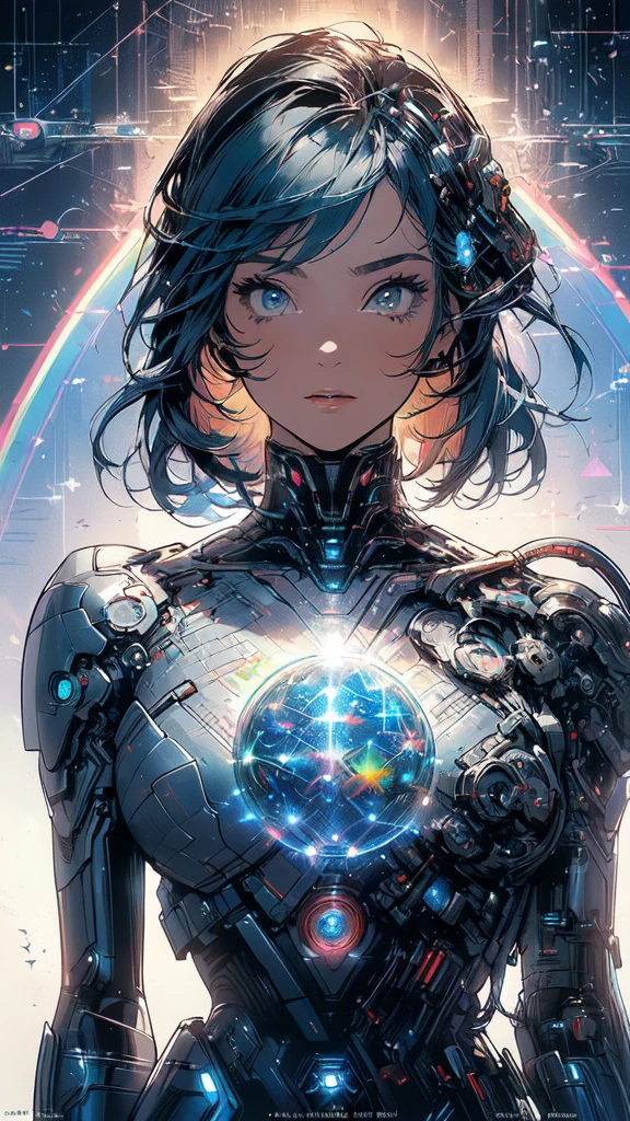 (((masterpiece, highest quality))),(((solo:1.2))),(((1girl:1.2))),32k wallpaper, very detailed, poster, vintage science fiction,(((((geometric cinematic movie poster))))), ((((bauhaus)))),(((abstract))),((((mid century modern)))),(((((portfolio))))),(((((Close-up))))),(((((bust up))))),((((more various angle)))),(((highlight))),(((complete. detailed face))),(((Extremely talented))),(((most complecated machine))),(((Overall colorfully))),((((((Absolutely simple background)))))),(((((detailed futuristic machine))))),(((Cleavage))),(((marvel super heroes))),(((rainbow color scheme))),(((Very detailed UI))),(((So many meters))),(((Perpetual Motion Machine)))