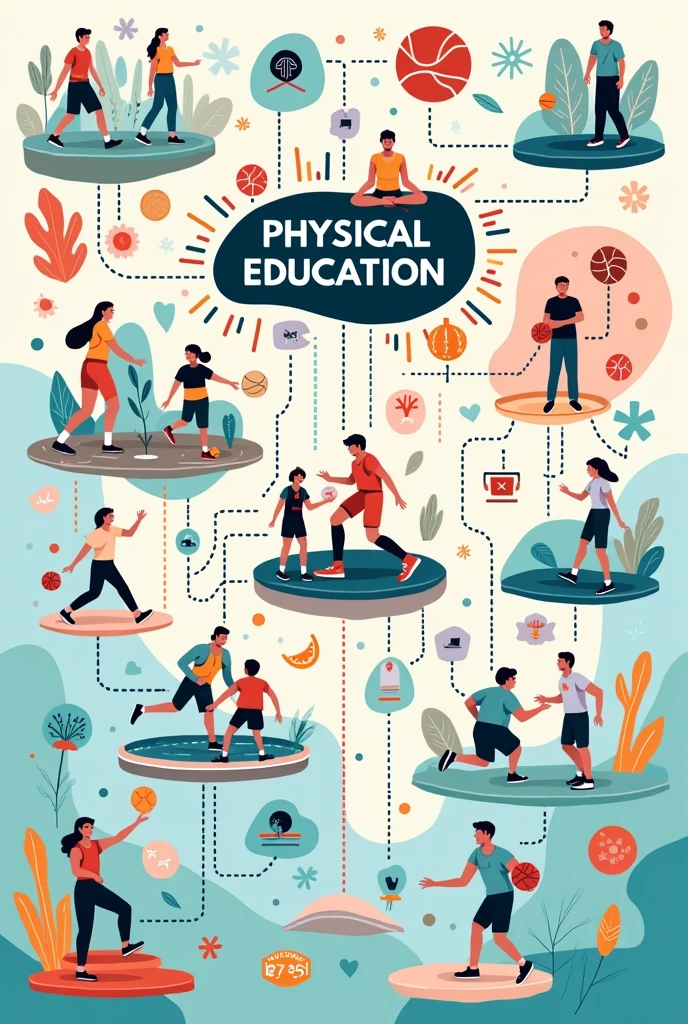 (easy but creative drawing) Make a concept map that relates physical education