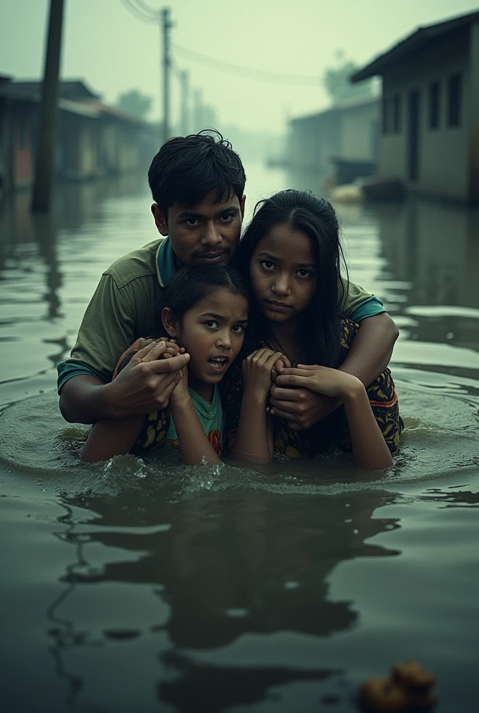 Bangladeshi sad flood donation poster 