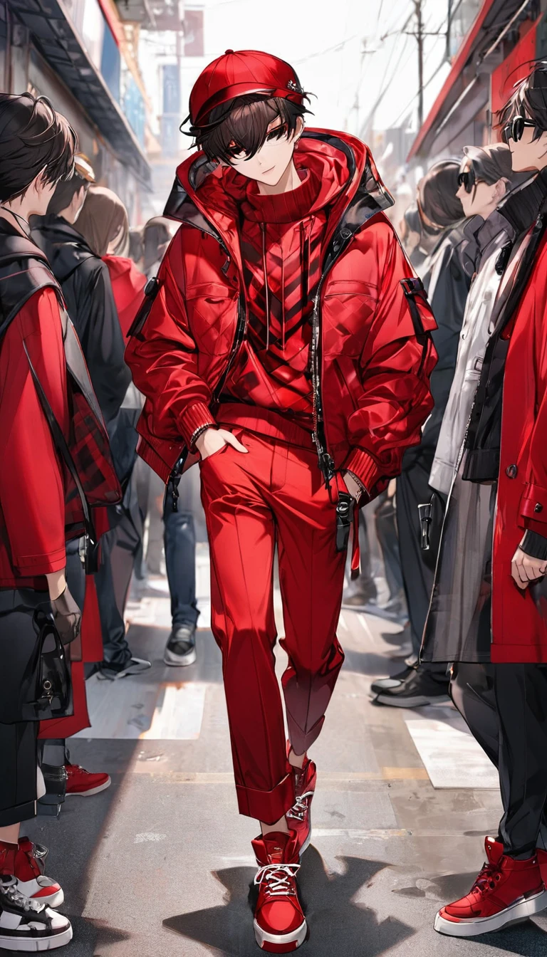 Cool boy red outfit