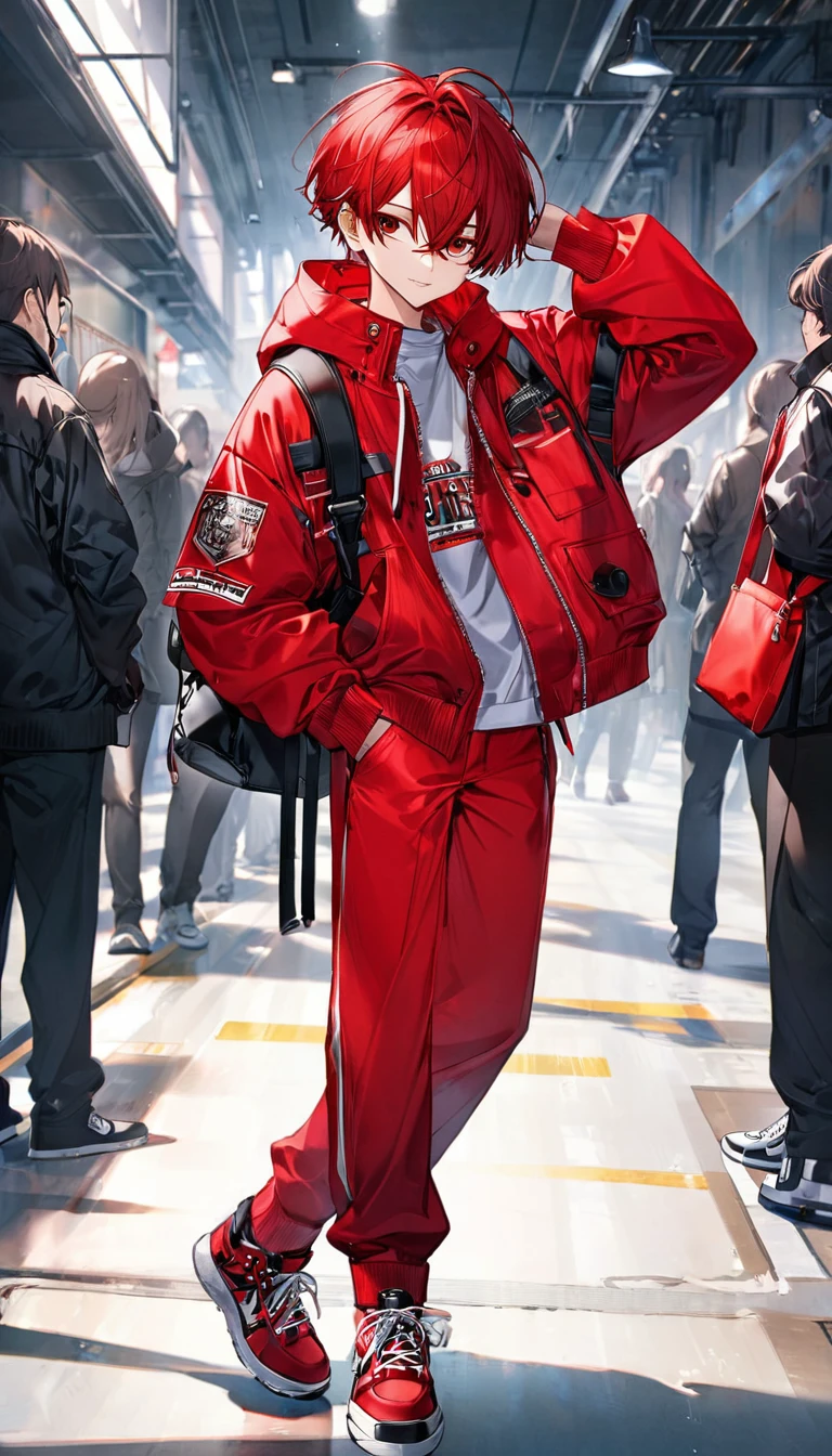 Cool boy red outfit