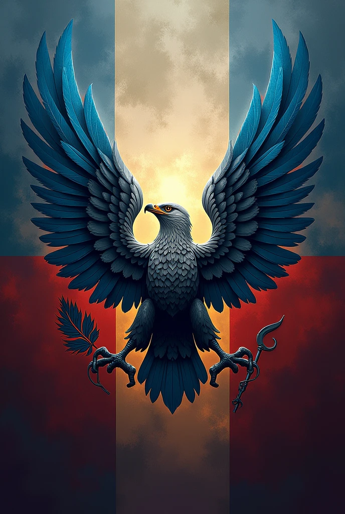  Flag of Guatemala and military with wings 
