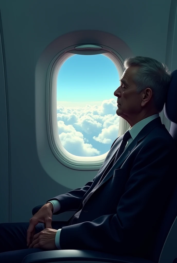 Man on a plane