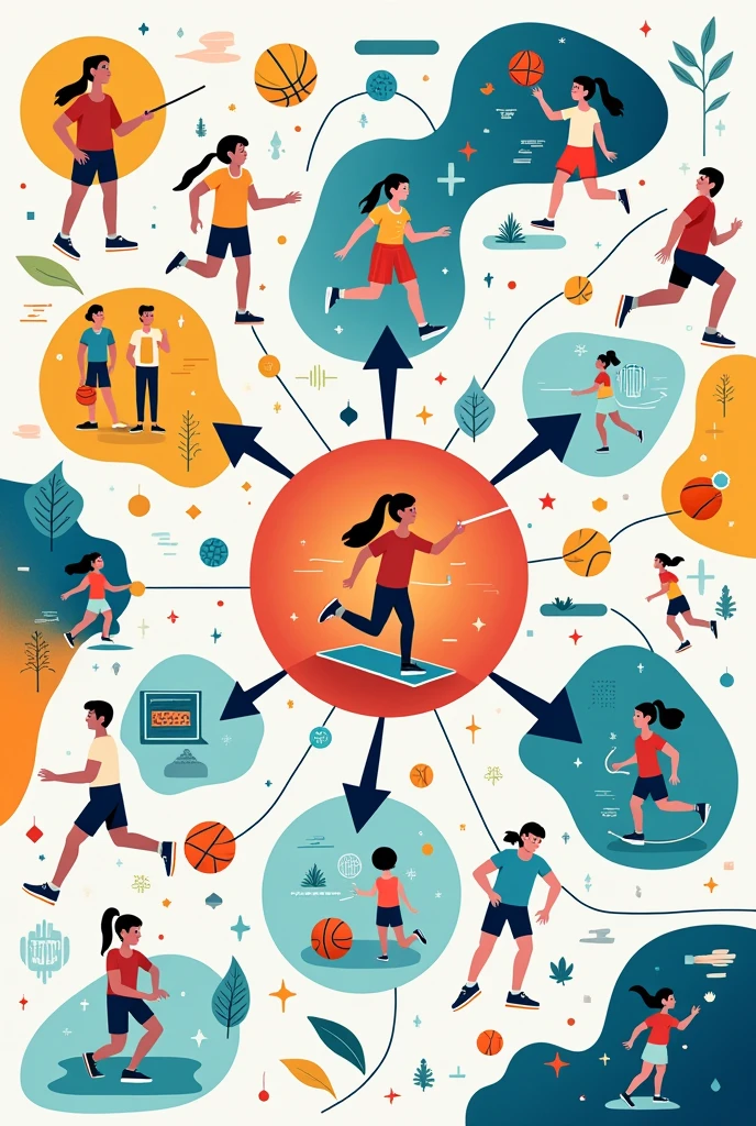 (easy but creative drawing) Make a concept map that relates physical education