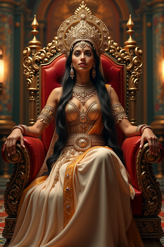 Indian Queen sitting on chair