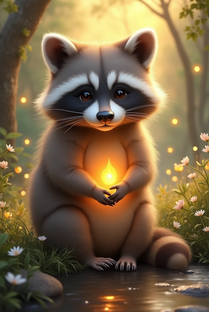 Spawn a warm and healing raccoon