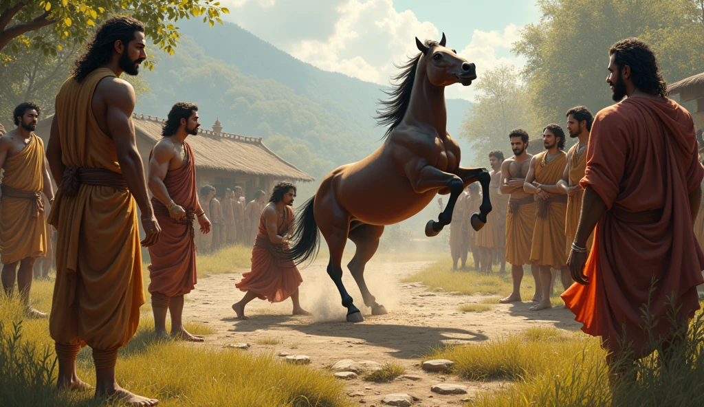 Soon after, Arjun’s only son decided to tame one of the wild horses. But while riding, he was thrown off and broke his leg. Again, the villagers gathered, expressing their sorrow for Arjun’s misfortune. But once more, he calmly said, “Everything happens for a reason.” 