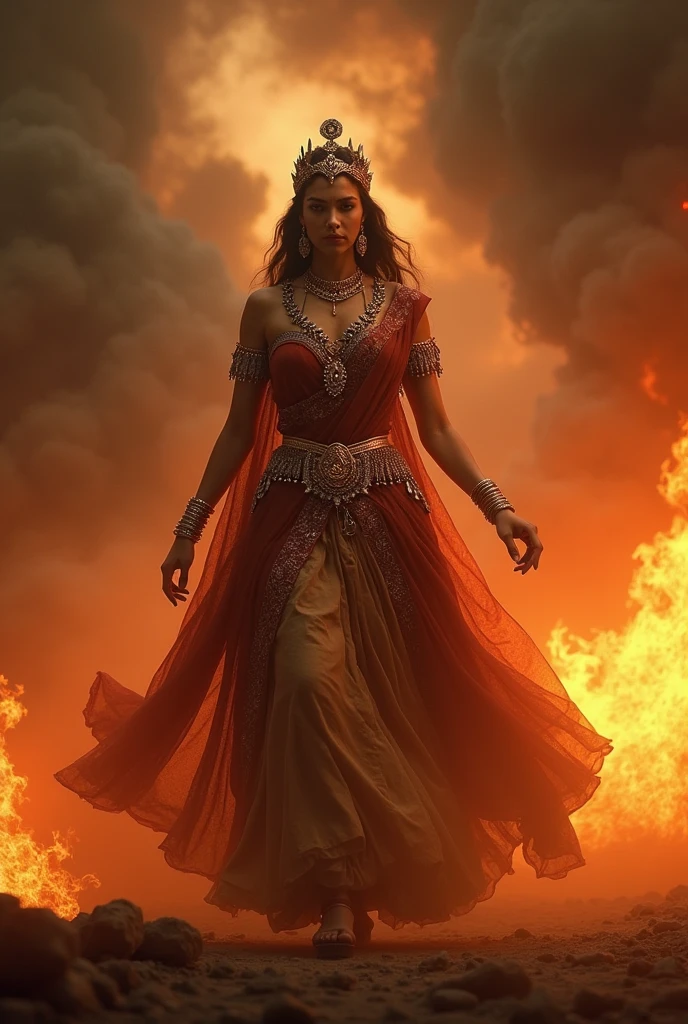 Coming out of the fire, the great queen of India was her younger brother