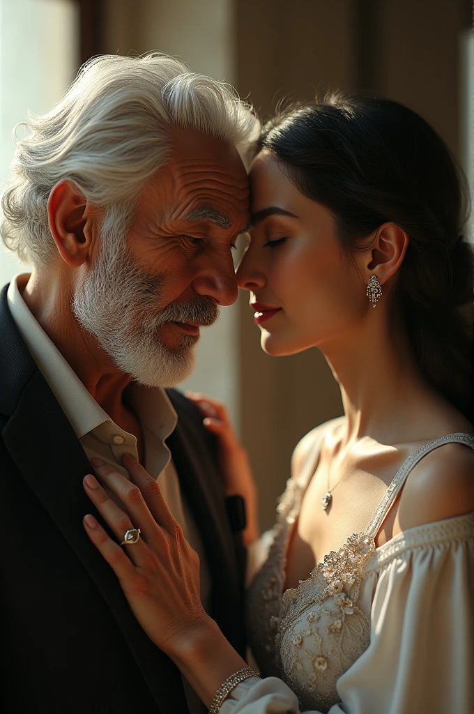 Oldman with beautiful girl 