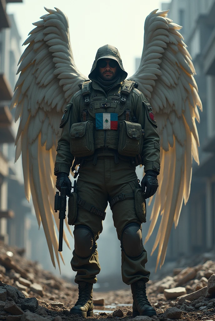War zone operator with Guatemalan flag and wings