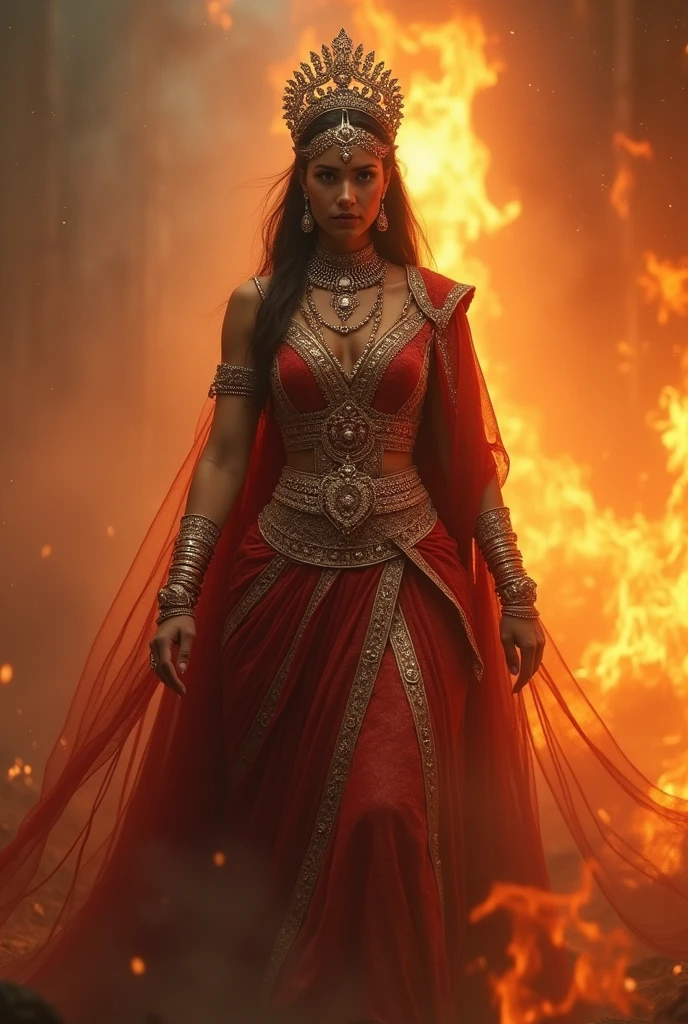 Coming out of the fire, the great queen of India was her younger brother