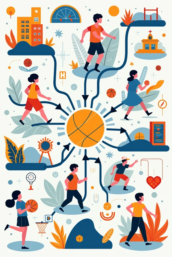 (easy but creative drawing) Make a concept map that relates physical education