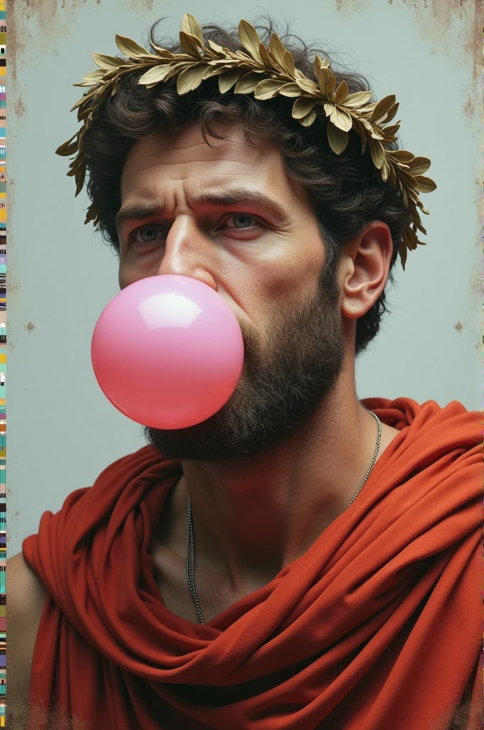 Marcus Aurelius Chewing Bubble Gum