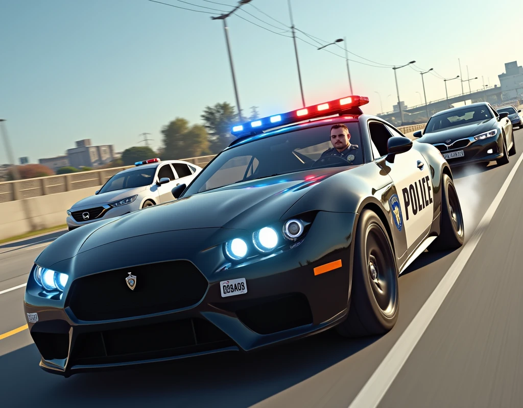We need an image of some cop coming down the highway