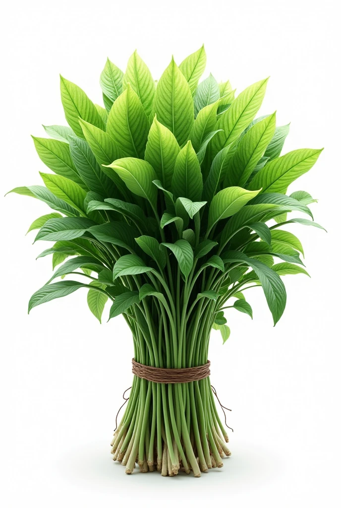 bundled fertile stalks on a pure white background