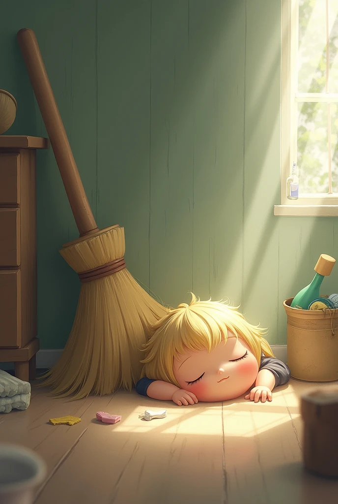 sleeping broom