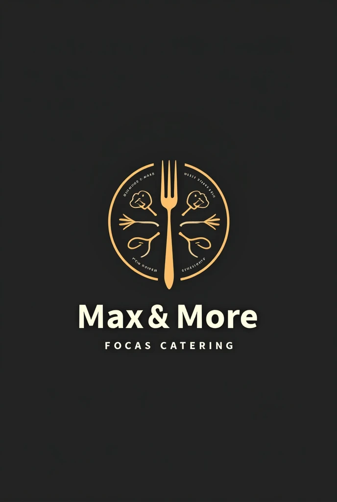 I want to crate professional logo of name 'MAX & MORE' that indicates food and catering
