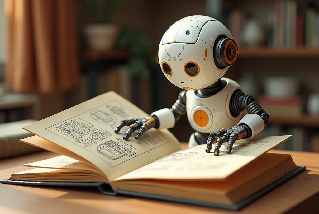 Interactive book model, Manuals and cute robot related 