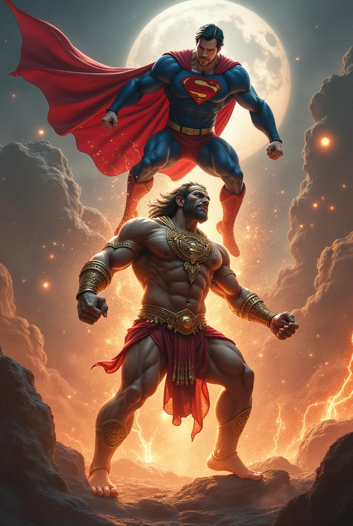 Lord hanuman vs Superman fighting 