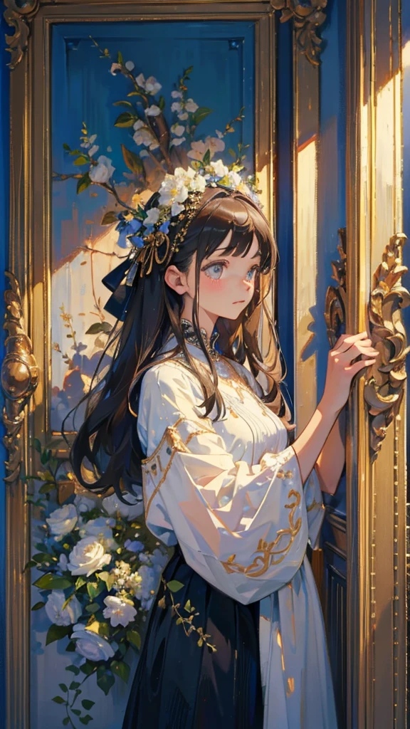 masterpiece, Exquisite detail,Highest quality, one person's, alone, handrail, cloud, building,Long hair in twin tails,Sleeveless white dress、 zero,, Power lines, White footwear, Black Hair, Electric pole, bangs, cloudy zero, fish, bird,, Shorts, Day, , barefoot,star,milky way,流star,Pitch black,building,High quality anime art style,Character portrait,Splash ink background,Blue Theme,Clear Face,Distinctive facial features,Fuji Mountain,Fuji Mountain,building in Tokyo,look at me,Rear view,Shining star々,milky way,Sit on the water,Bright sky,Daytime,Look straight ahead,Future City,train,railway crossing,Day没