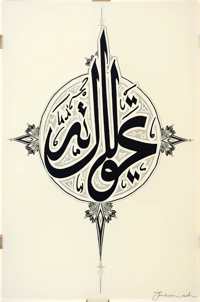 Law and Justice written in Arabic calligraphy 