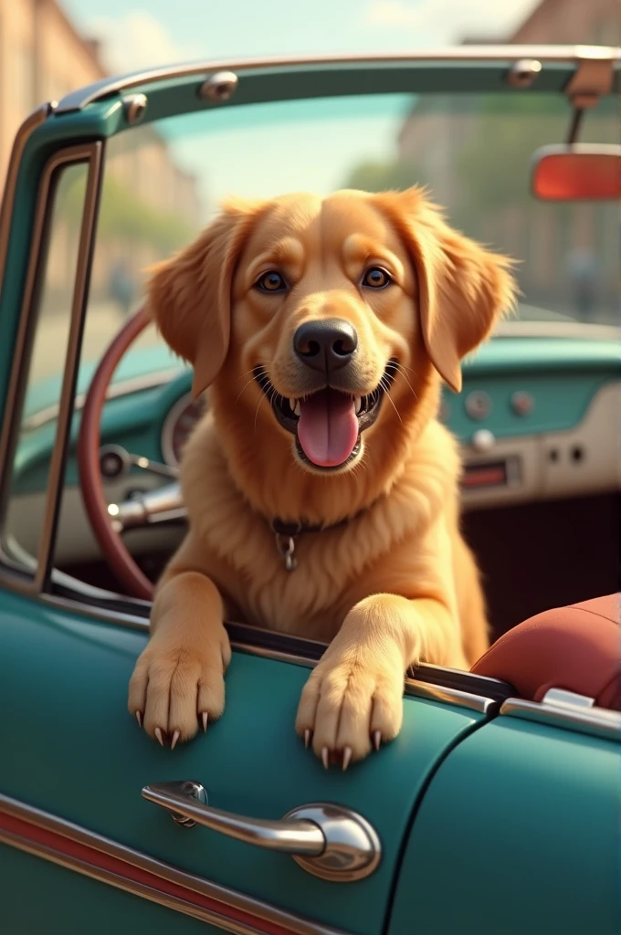Dog with car