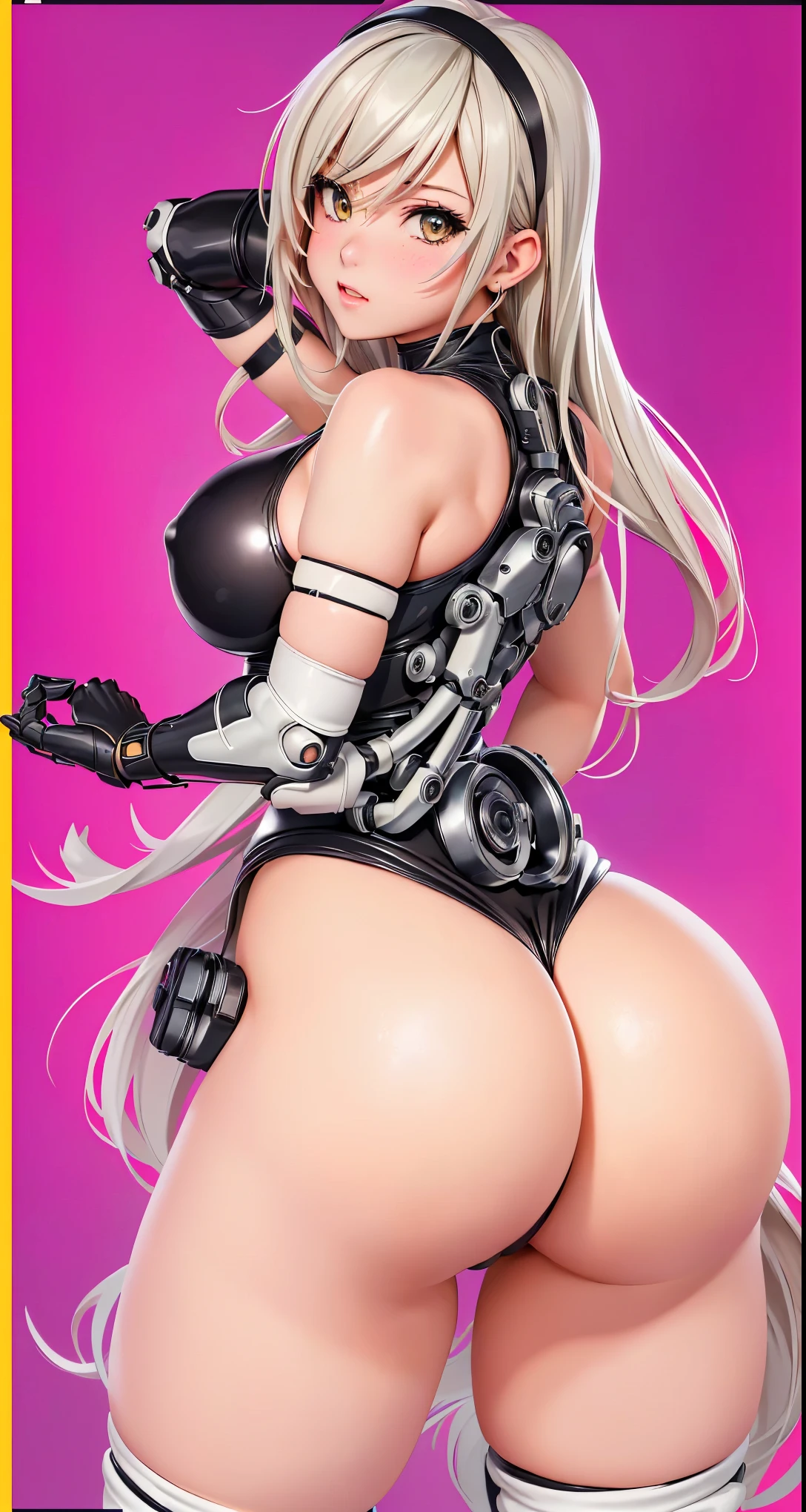 anime girl with a big in a black leather outfit, cutesexyrobutts, oppai cyberpunk, thicc, 2b, 2 b, oppai, anya from spy x family, biomechanical oppai, makoto, commission for high res, oc commission, tifa lockhart, oppai proportions, tifa, tracer in a skintight dress