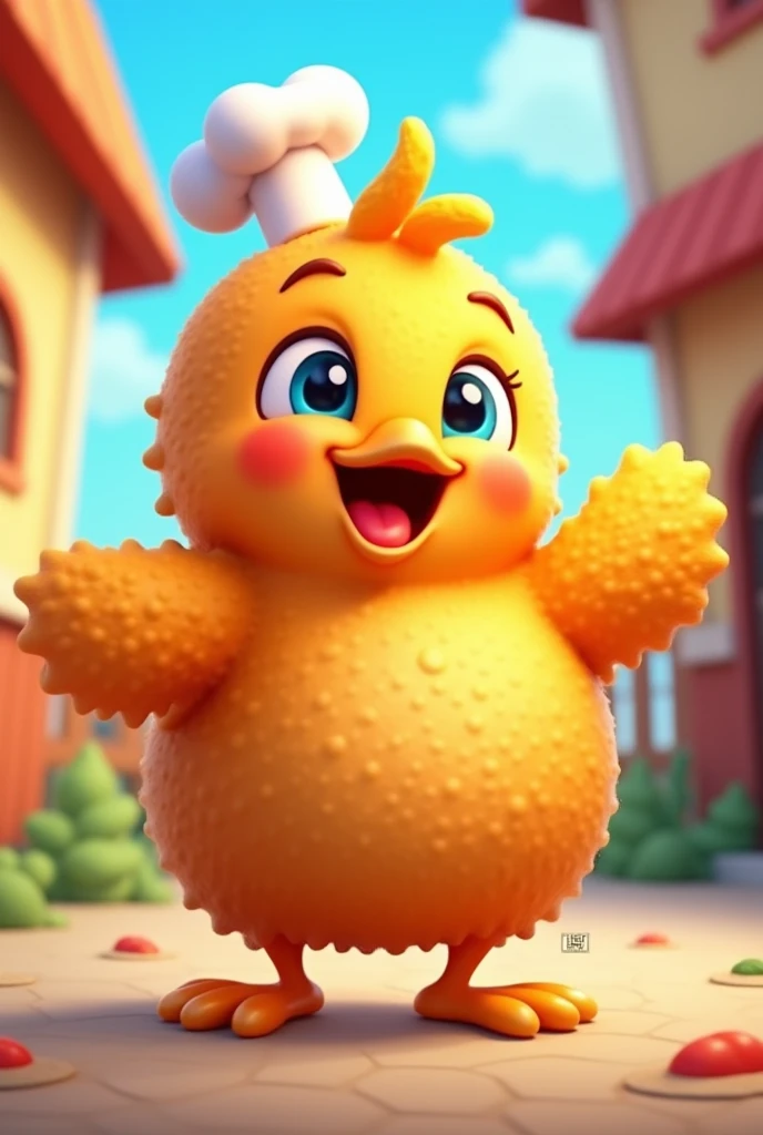 Chicken nugget, cartoon style 