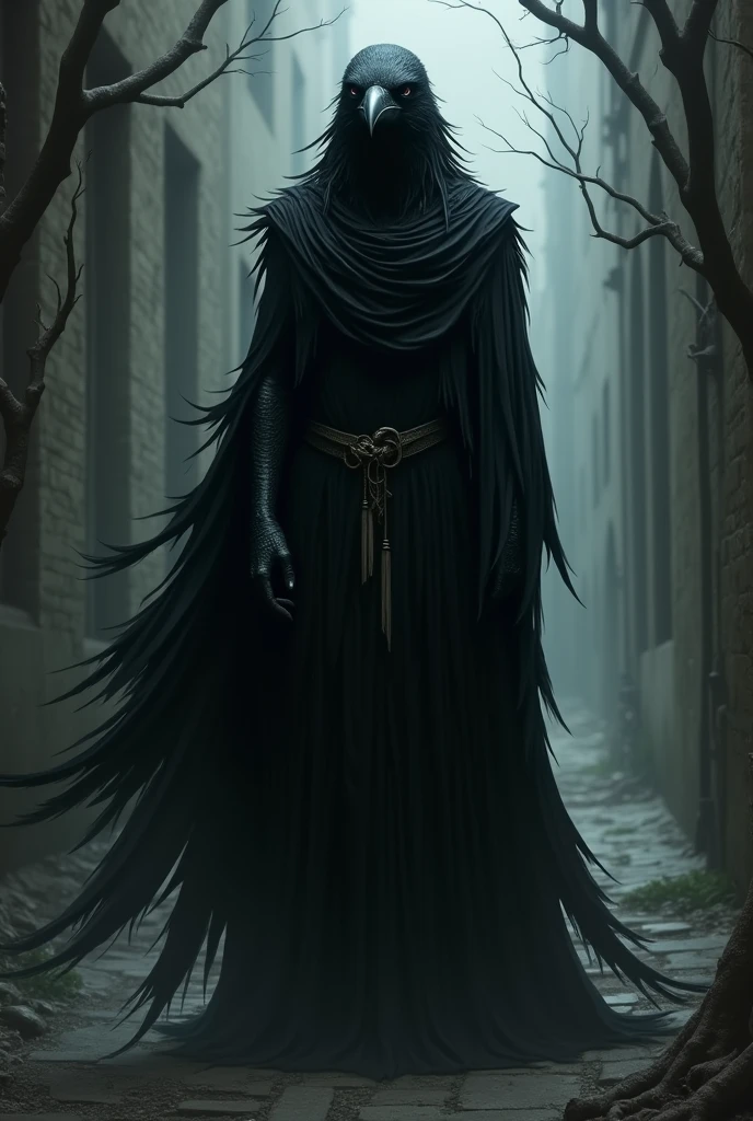 A crow in human form 
