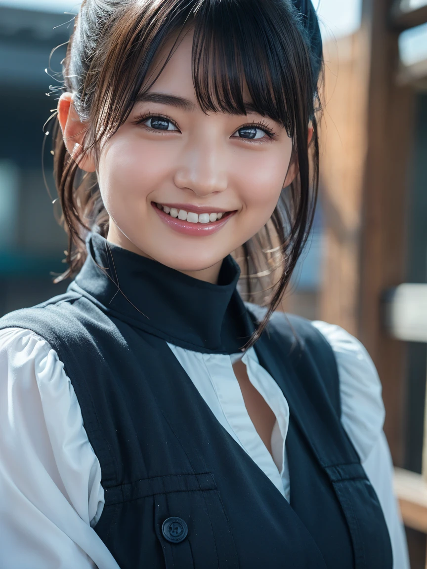 (8k, RAW Photos,Highest quality, High resolution:1.1), (Ultra-realistic:1.4),(Realistic, Realistic:1.3),The Beauty of Japan、1 person、((smile:1.2))、Chunli