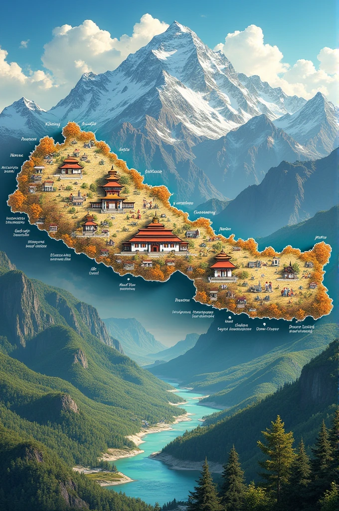Nepal map create for Facebook profile