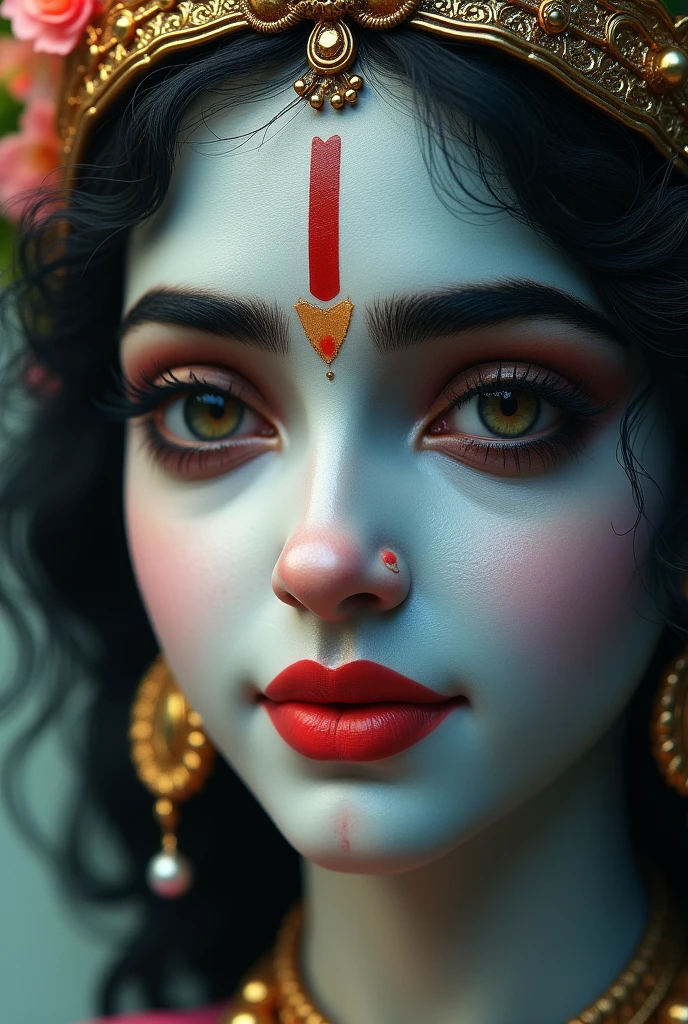 Krishna face generate in another face