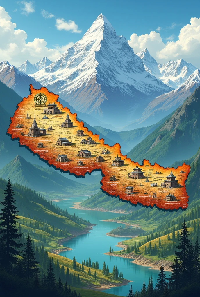 Nepal map create  for Facebook profile 
