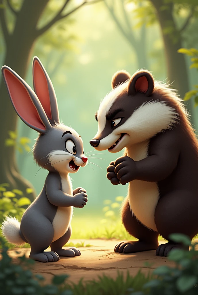 Benny the bunny said OOOH! This sounds very dangerous to me, Bruno the Badger : Annoyed and shouting, he said to him, &quot;You&#39;re a coward and if you don&#39;t go with me, I won&#39;t be your friend anymore.&quot; He got angry..
