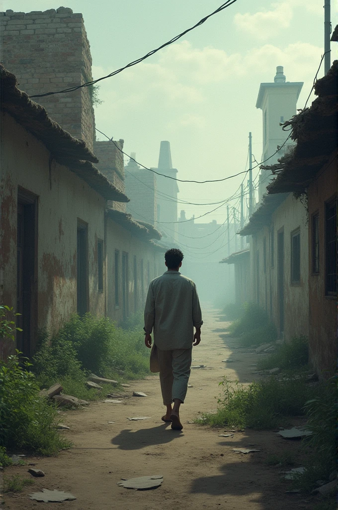 Umar was a young man who came to the village to collect the property papers of his grandfather. He reached his native village after many years, where everything was deserted and silent