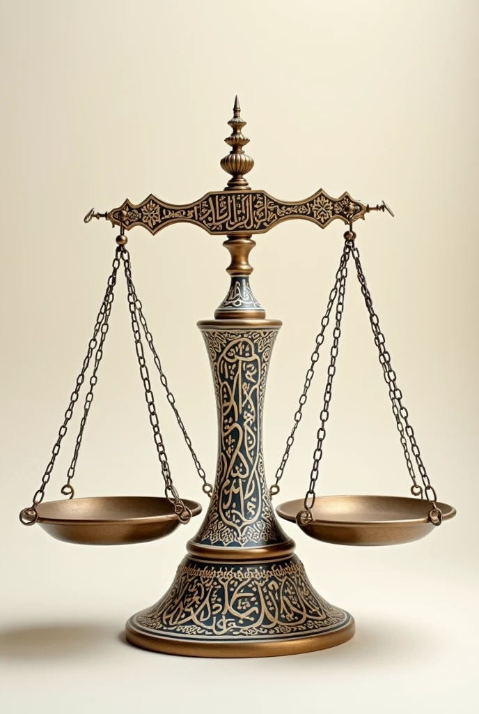 Analog balance designed with Arabic calligraphy