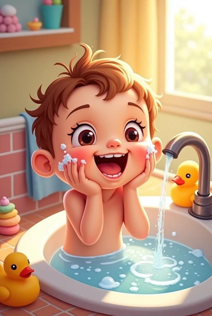 Washing face ??? cartoon