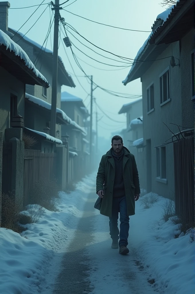 As soon as he entered the village, a cold breeze sent chills through his body.