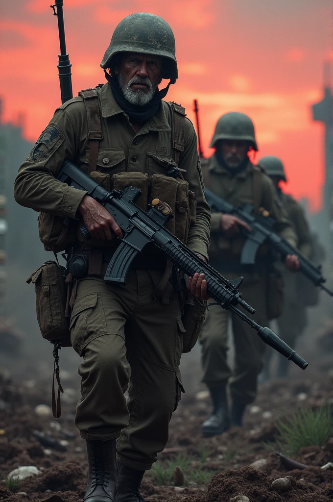 Soldiers after zombie war
