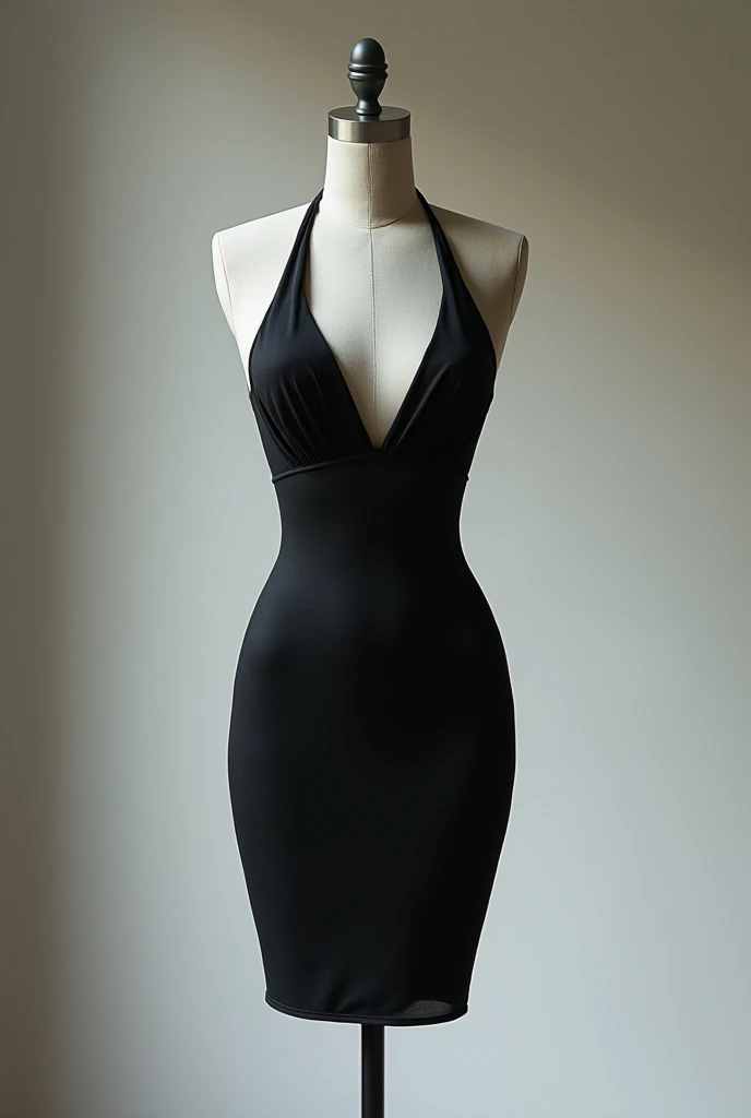 (masterpiece) (detailed)
Make an image of a mannequin wearing bodycon(short one piece bodycon) dress from neck to feet cleavage shown don't focus on girl just from neck to feet and cleavage shown make it sexy