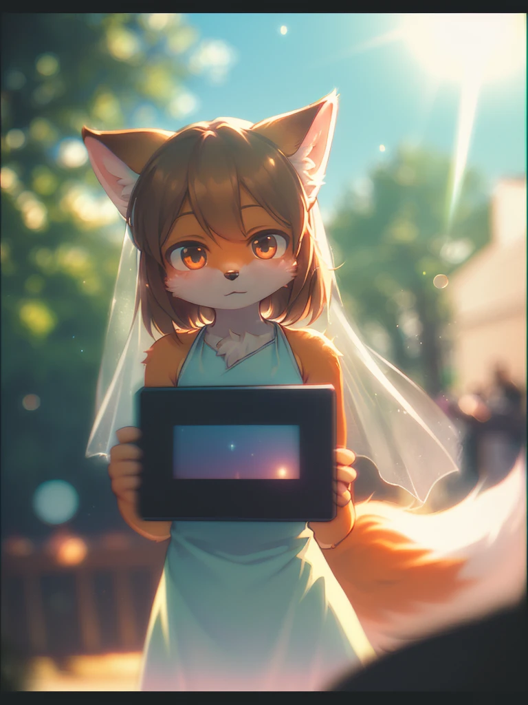 (Sumilux f1.4 36mm , Polaroid , low Latitude old color negative film , cross process , (bokeh), Long exposure , blur , flare, chromatic aberration , (soft focus), (Shallow focus) , soft glow , Maximum aperture, low Key , Transparent depiction , Tyndall) , 
The Fox's Wedding , horror , Jumpscare