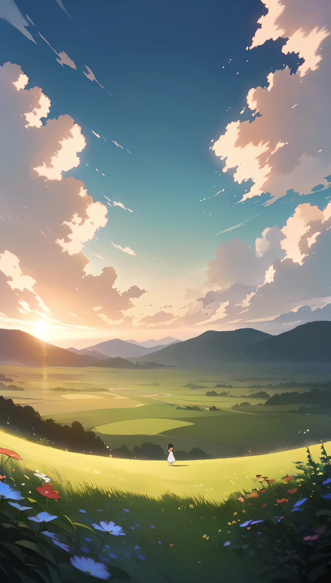 ultrawide landscape aesthetic,summer dream ,Studio ghibli inspired aesthetic, No People