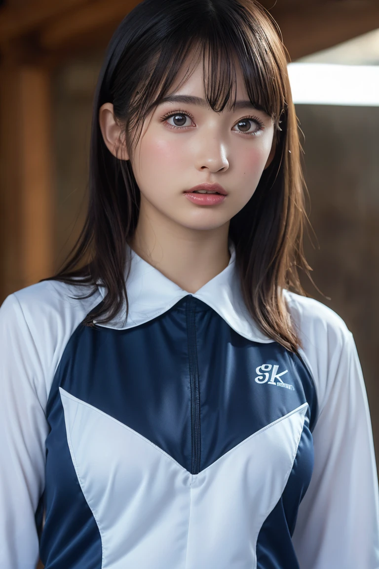 (8k, RAW Photos,Highest quality, High resolution:1.1), (Ultra-realistic:1.4),(Realistic, Realistic:1.3),The Beauty of Japan、Rhythmic gymnastics club、Rhythmic Gymnastics Uniform、((Upper Body:1.3))