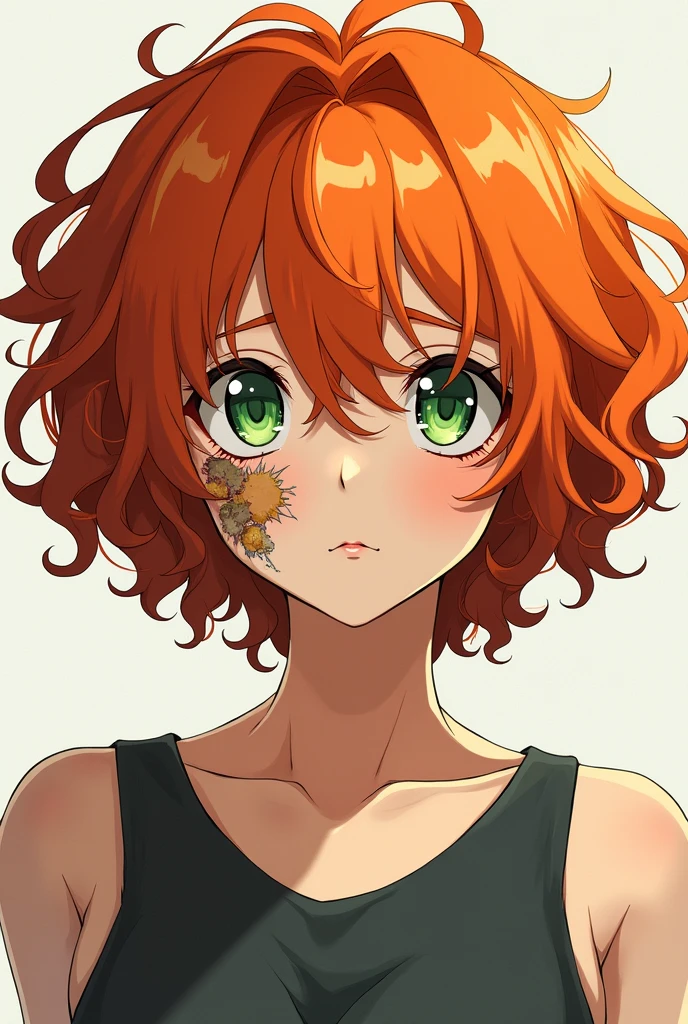 Orange Hair、Yellow-green eyes