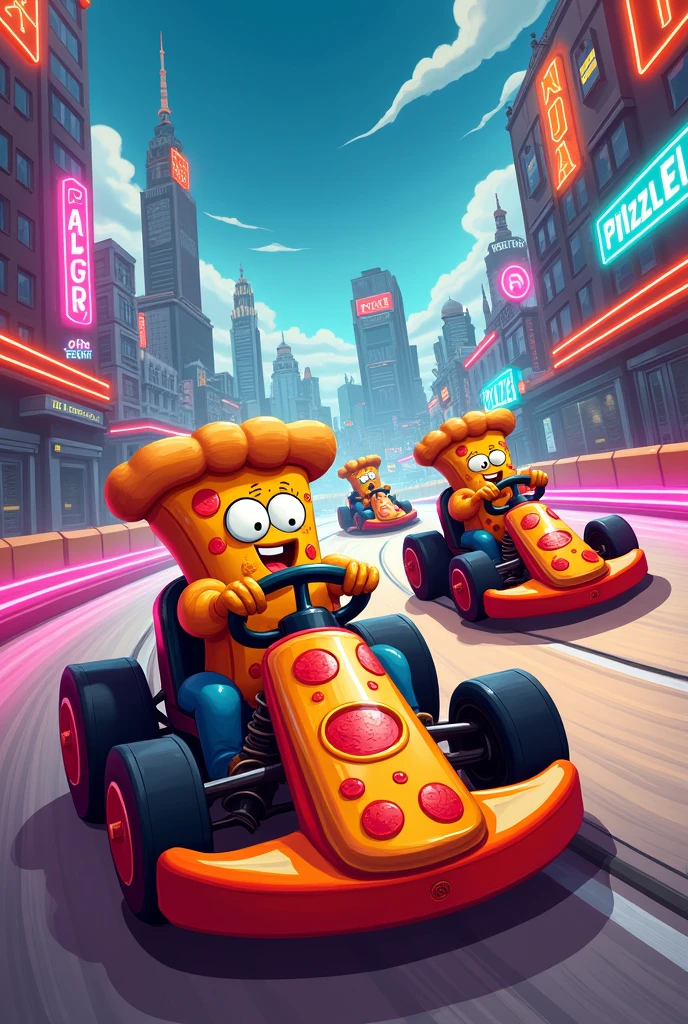 Dessin pizza karting