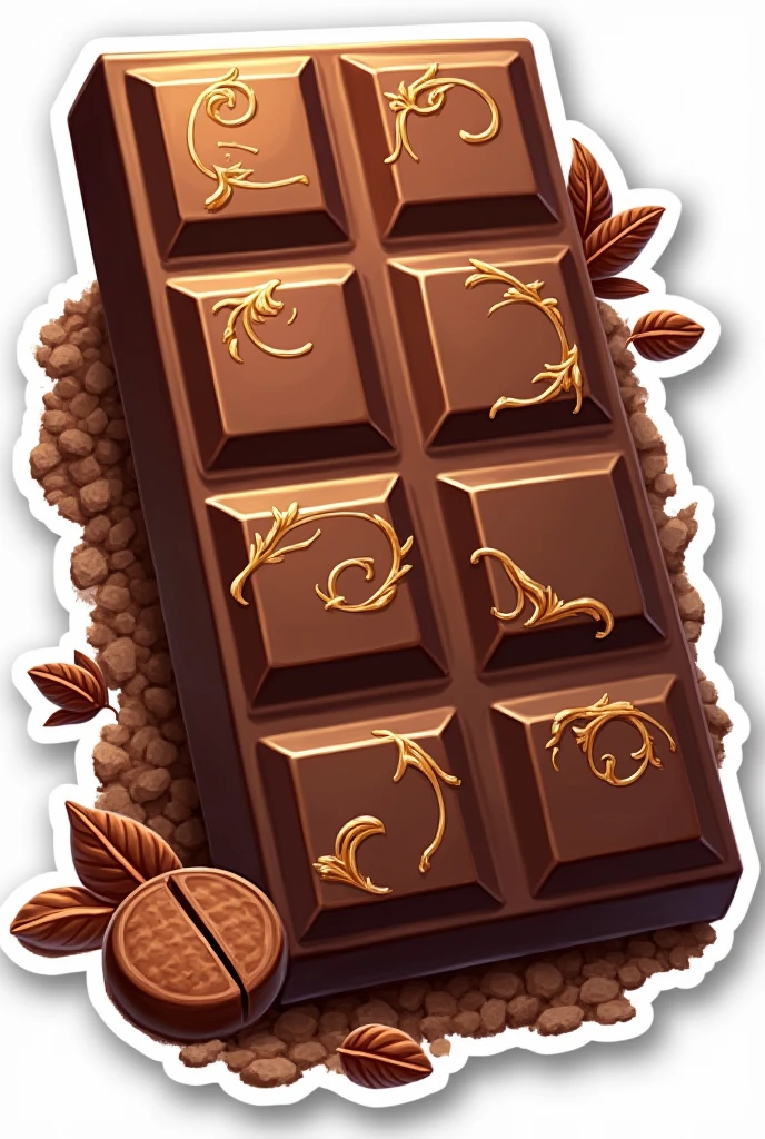 1 chocolate sticker, width 370×height 320