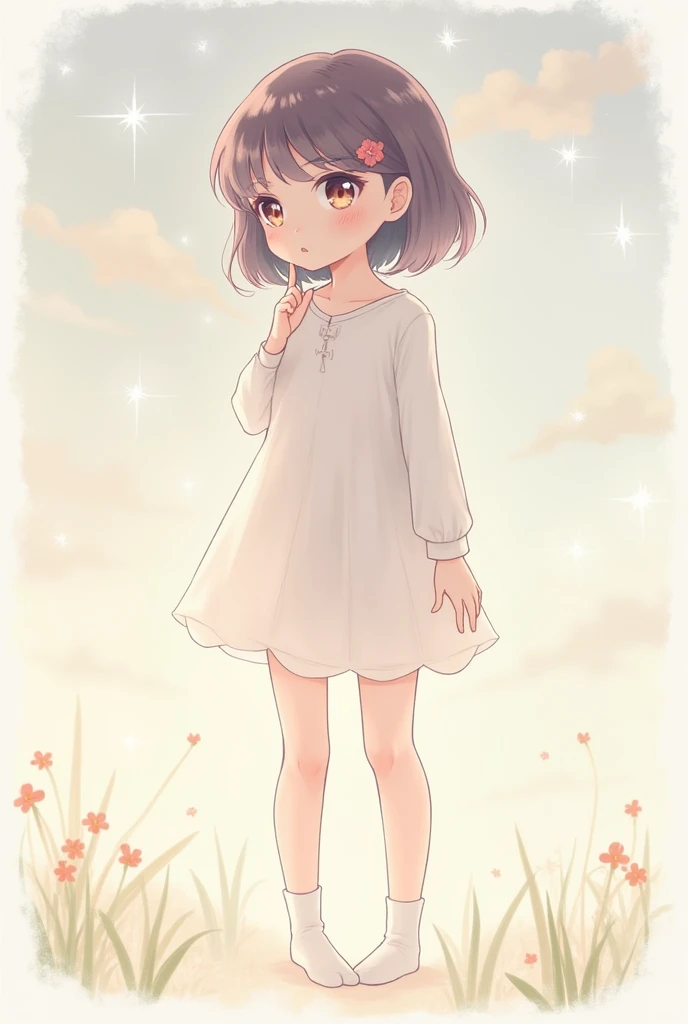 Girl in white socks
